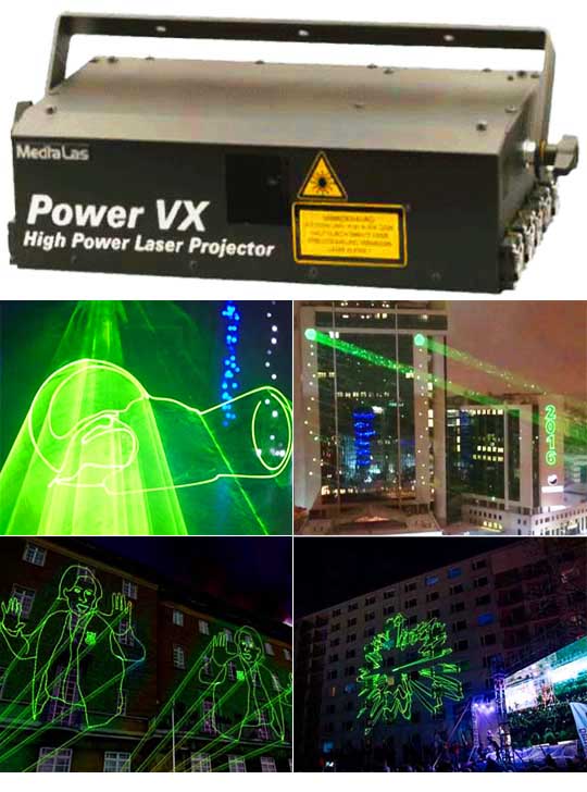 Лазерный проектор для рекламы на небе MEDIALAS Power VX 2500